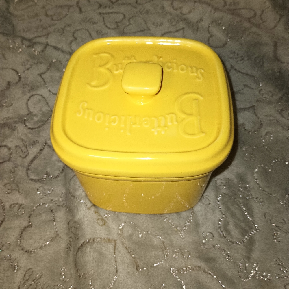 80's Wade Ceramic Butterlicious Butter Pot